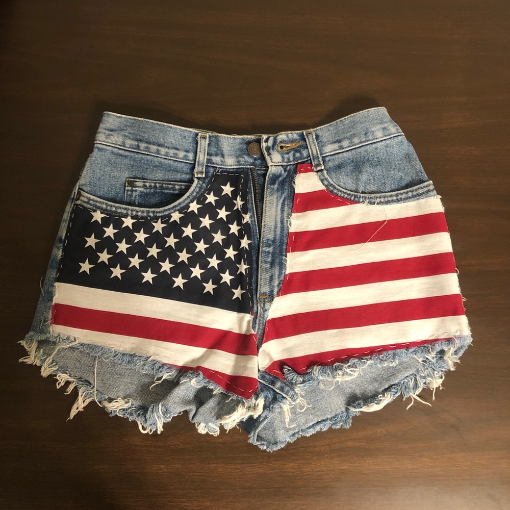 American Flag Vintage Lee cutoff shorts